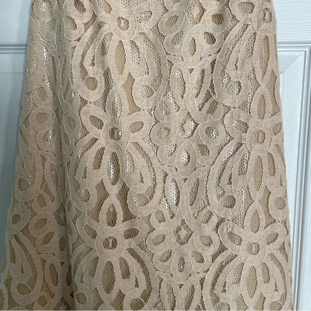 Ali Ro Gold Lace Designer Racer Back Dress - Picture 5 of 10